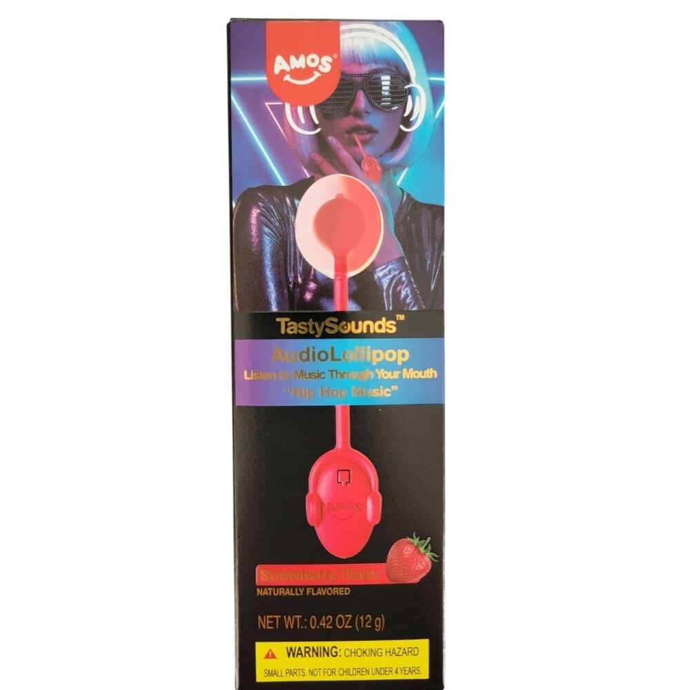 Tasty Sounds Musical Lollipop - Strawberry – Novelty Candy Gift Set – New & Seal